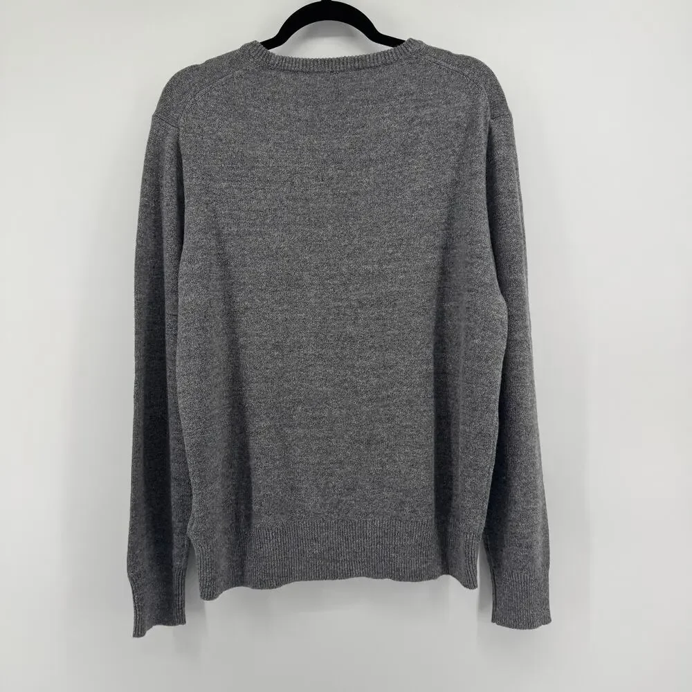 J. Crew Mens Crewneck Pullover Sweater Cotton Wool Blend Size Large Classic